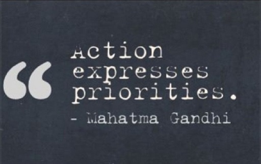 Action expresses priorities (16)