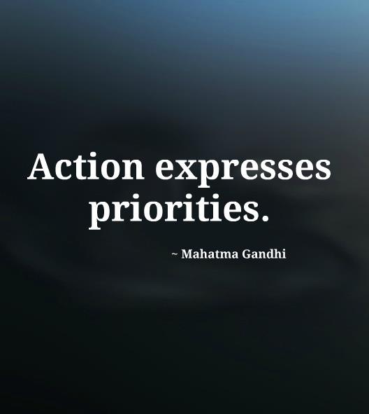 Action expresses priorities (18)