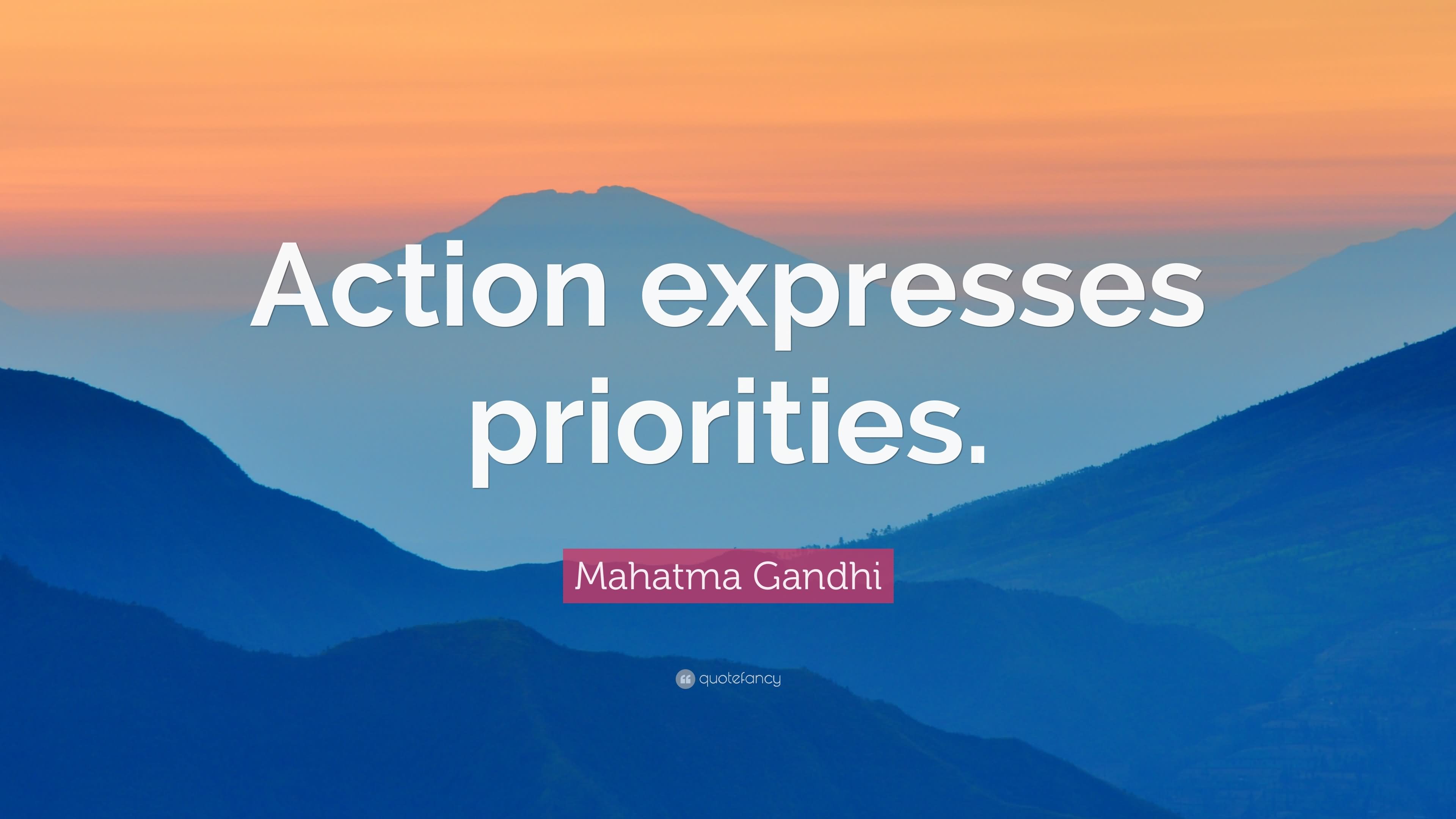 Action expresses priorities (25)