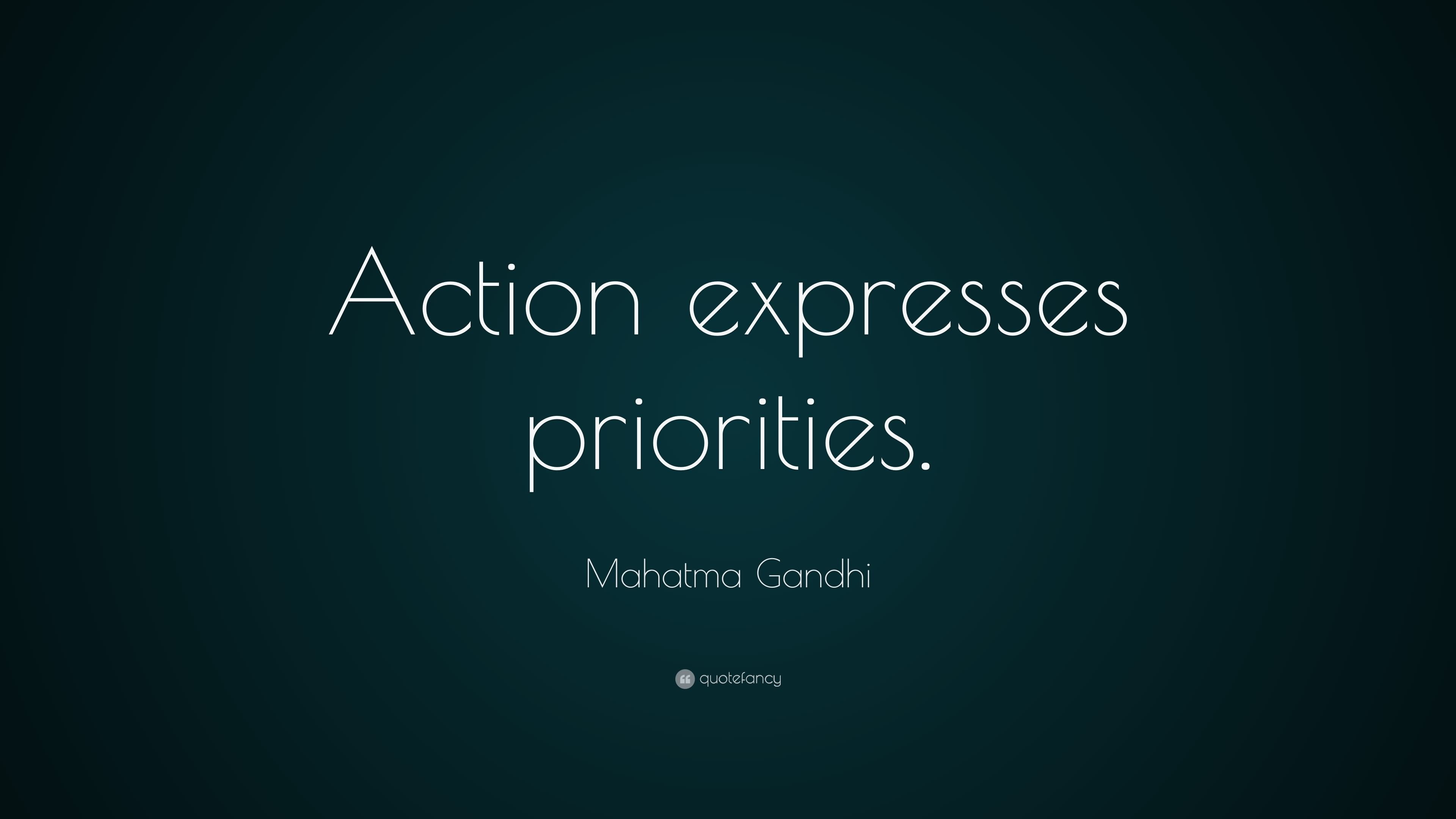 Action expresses priorities (33)