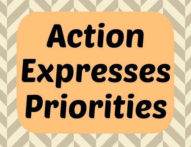 Action expresses priorities (4)
