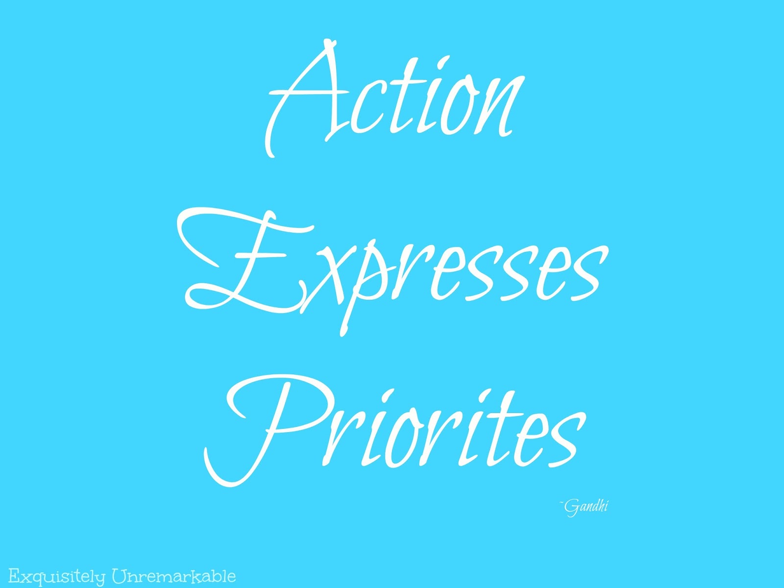 Action expresses priorities (6)