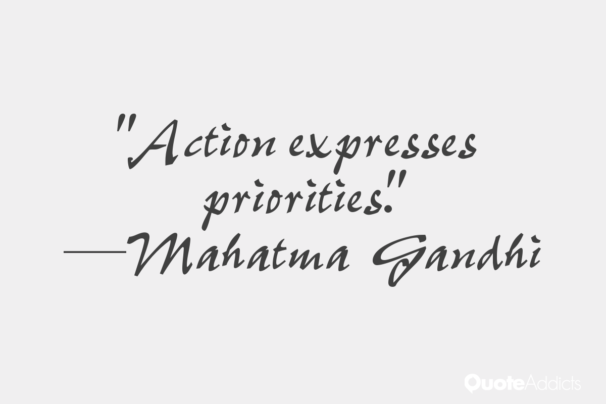 Action expresses priorities (9)