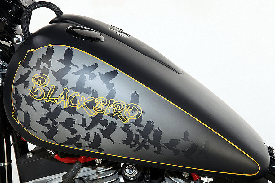 Custom Fuel Tank Of Harley Davidson Rocker C - Blackbird by Rocket Bobs