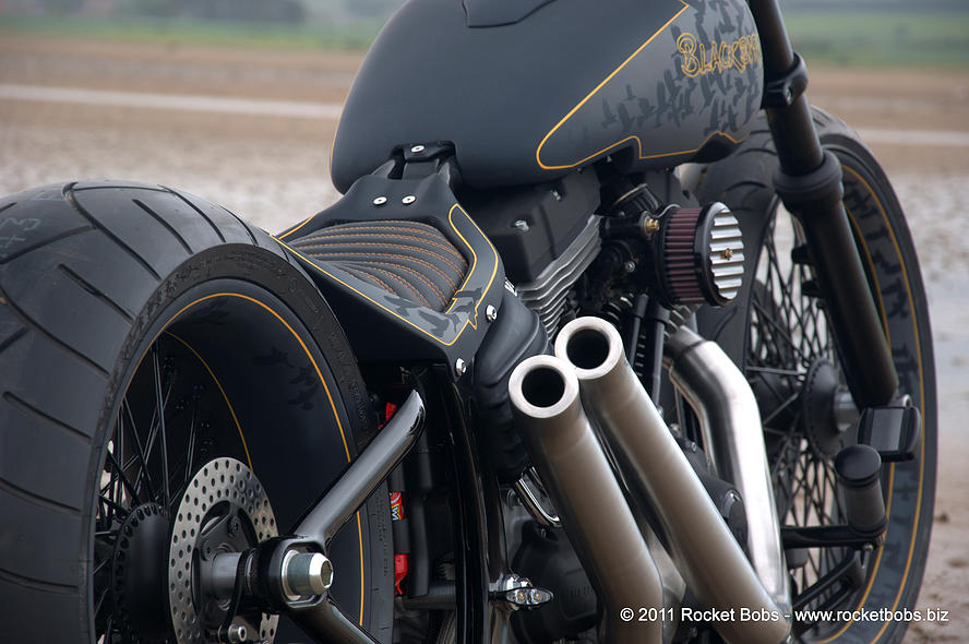Custom Harley Davidson Rocker C - Blackbird by Rocket Bobs (13)
