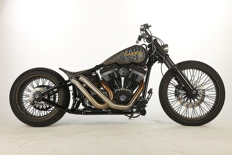Custom Harley Davidson Rocker C - Blackbird by Rocket Bobs (15)