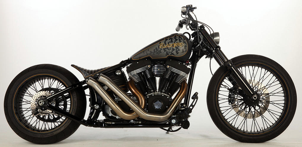 Custom Harley Davidson Rocker C - Blackbird by Rocket Bobs (8)