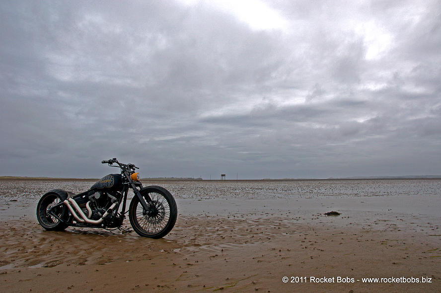 Custom Harley Davidson Rocker C - Blackbird by Rocket Bobs (9)
