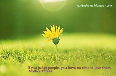 If you judge people, you have no time to love them. (6)