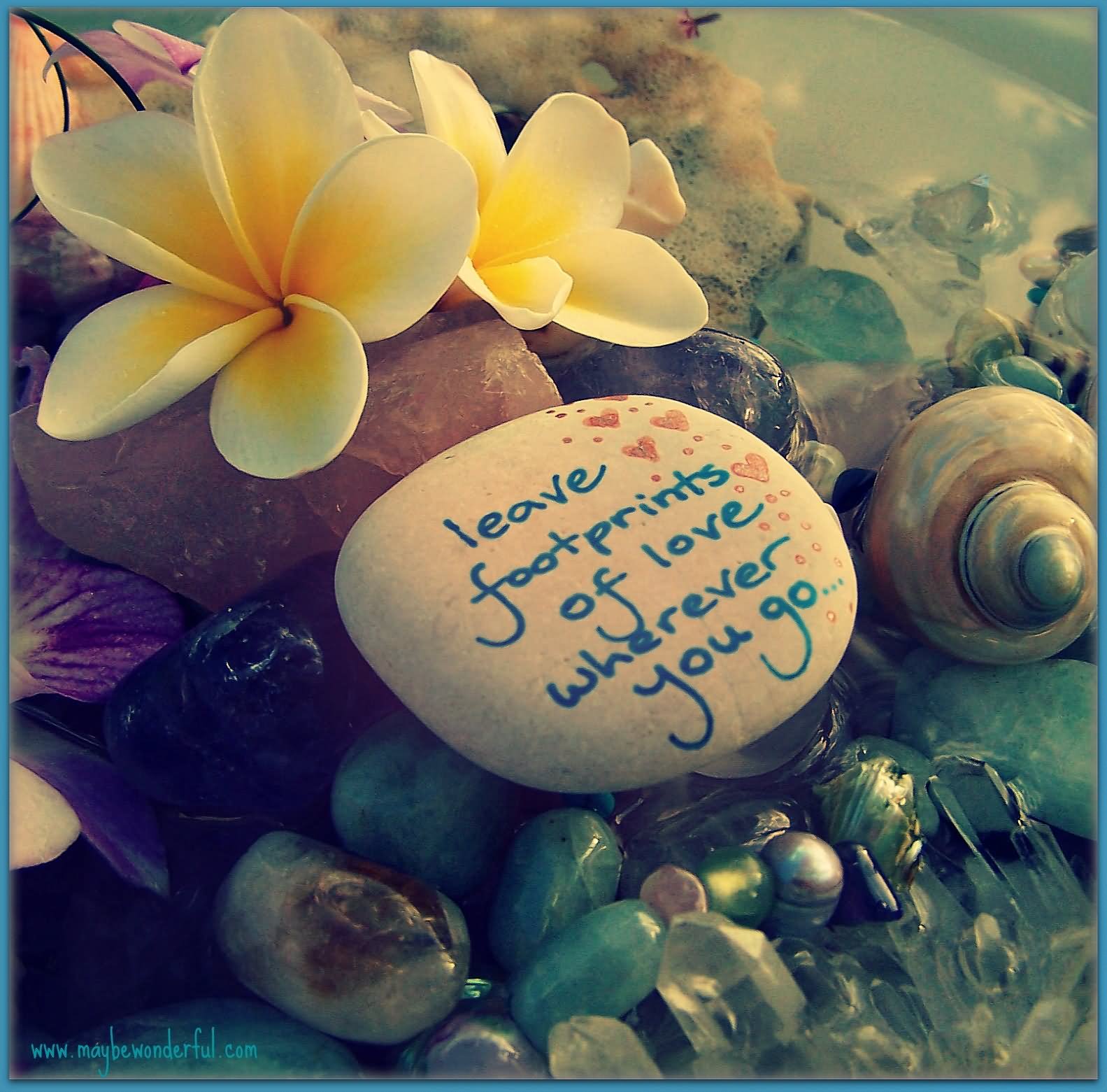 Leave footprints of love wherever you go - Love Quote (3)