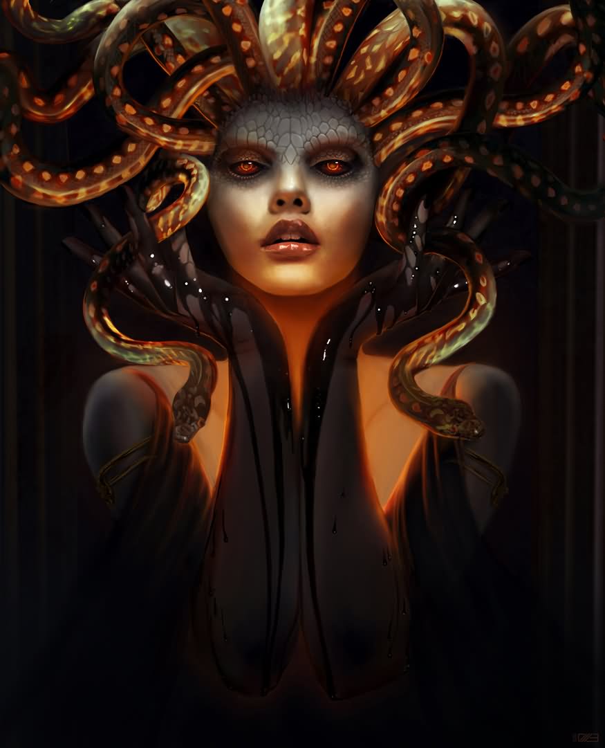 Medusa Oil painting by Rob Shields
