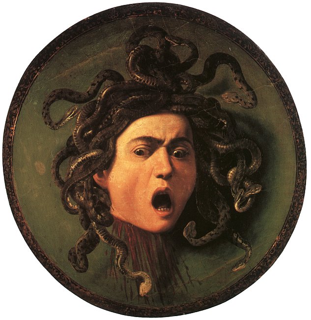 Medusa by Caravaggio (1597) held in the Uffizi Gallery in Florence