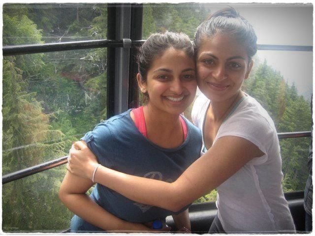 Neeru Bajwa with her sister Rubina Bajwa at hill staton