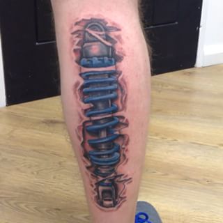 Shock Absorber Tattoo By Amie Leonhardt