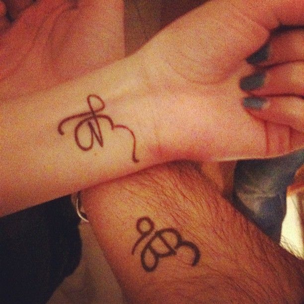 Ek Omkar (God Is One) Wrist Tattoo for Couples