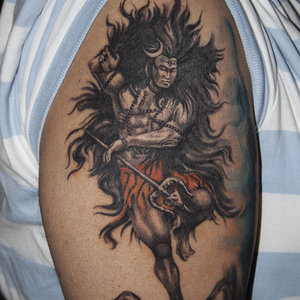 Lord Shiva Tattoo on half sleeve