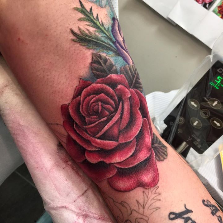 Red Rose Tattoo by Dragon Fx