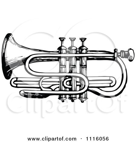 Simple Trumpet Tattoo Design