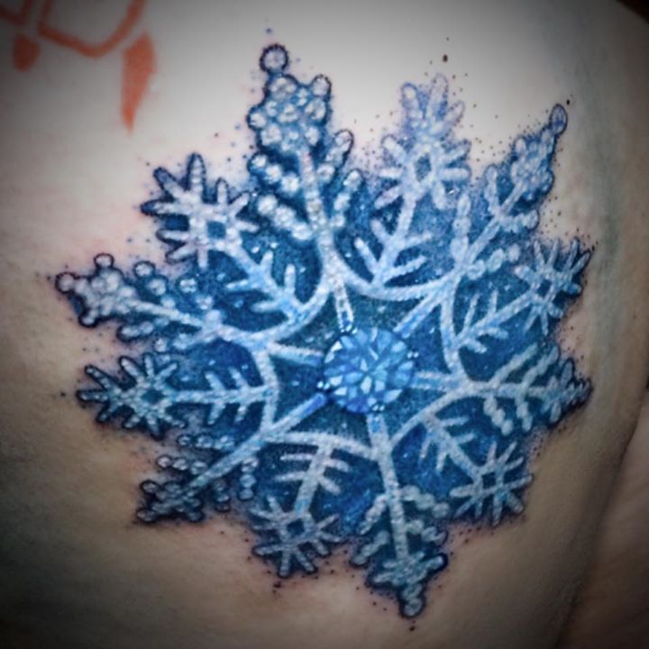 Snowflake tattoo by Samm Lacey