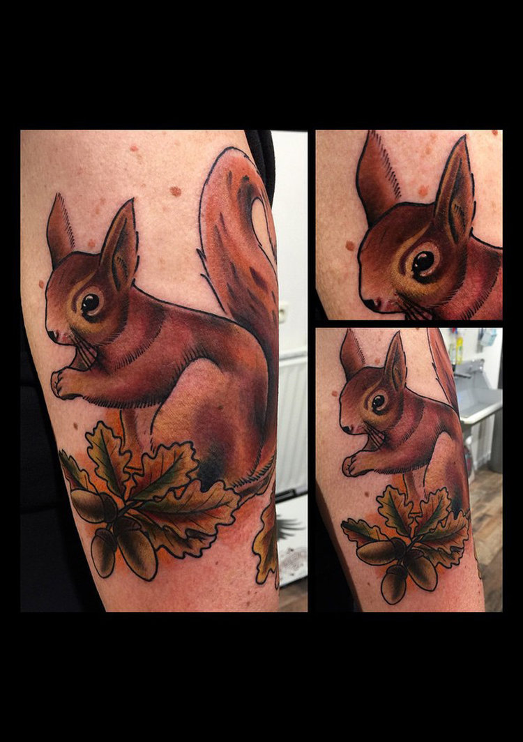 Squirrel tattoo design idea by Jeroen