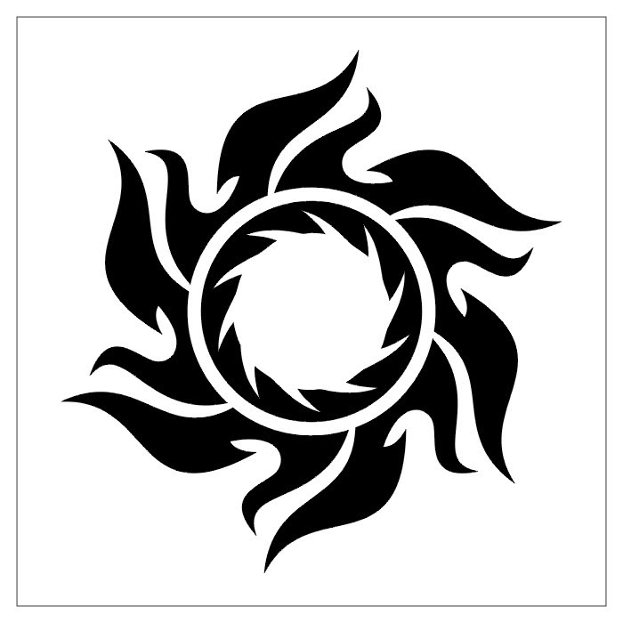 Sun tattoo design in tribal style