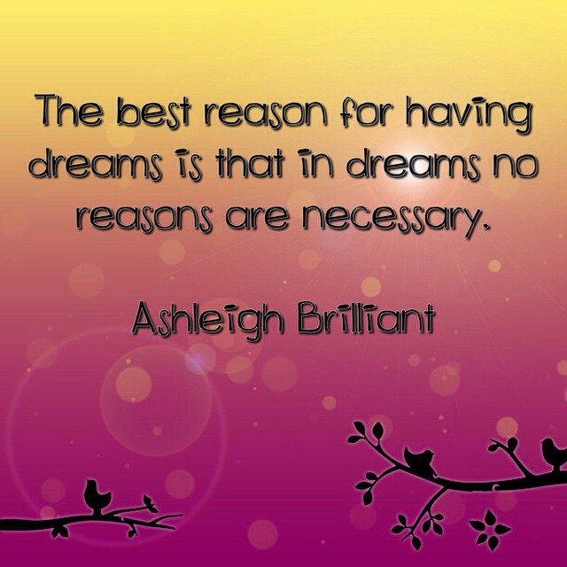 The best reason for having dreams is that in dreams no reasons are necessary.