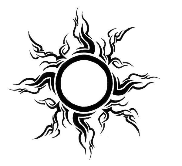 Tribal Sun tattoo design by Gsaw