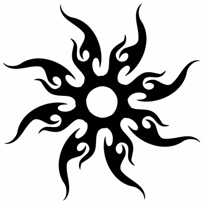 Tribal styles sun tattoo design