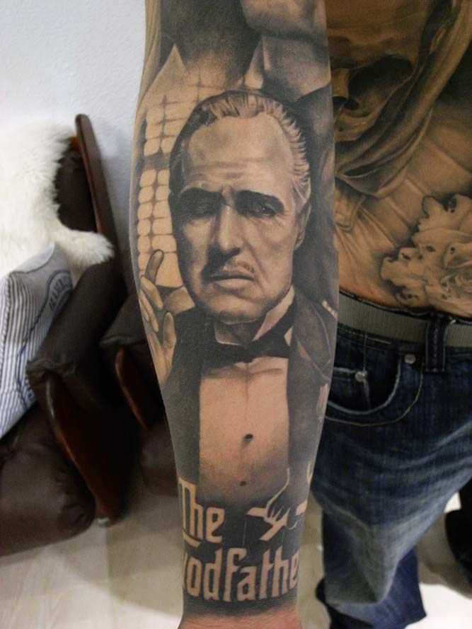 Vito Corleone – The Godfather Tattoo by Sart