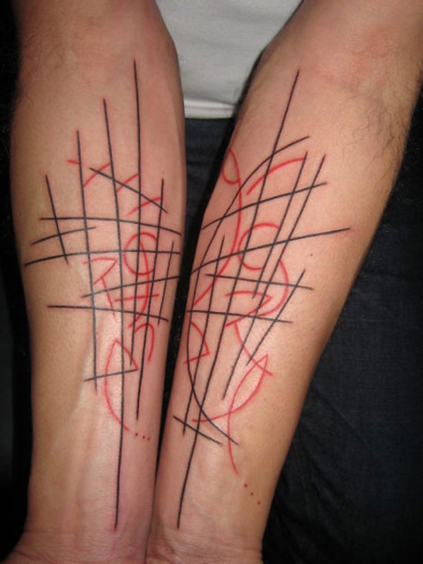 Abstract Tattoos On Forearm by Yann Black