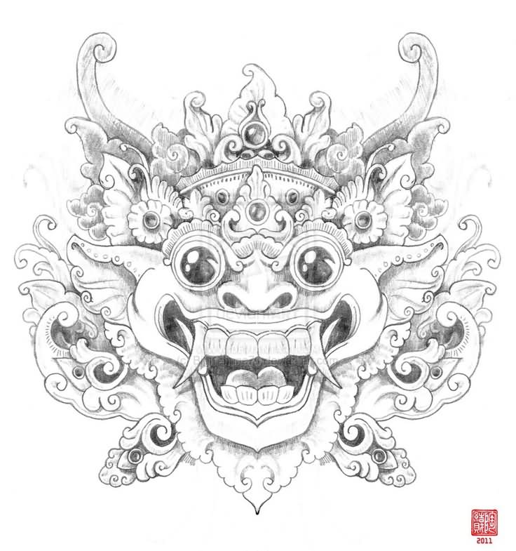 Balinese Barong  Tattoo design by BigKahuna70