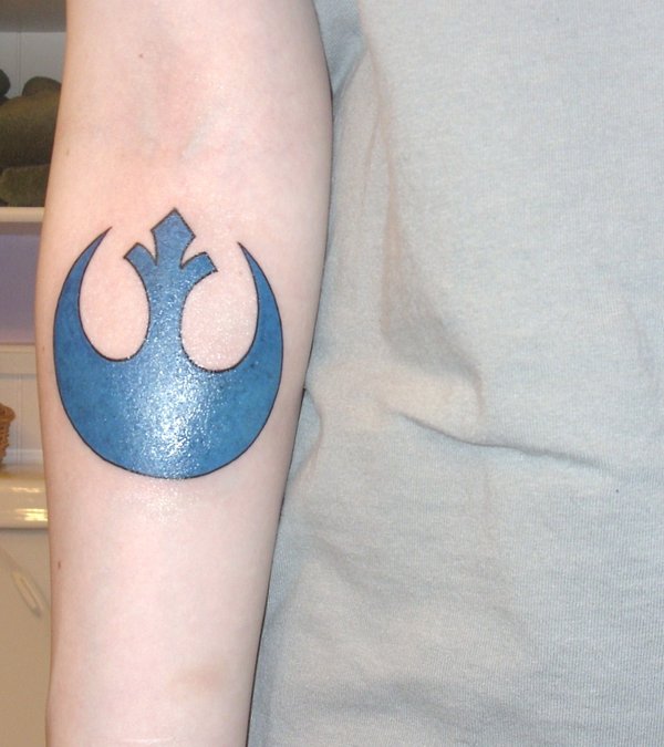 Blue Ink Rebel Alliance Tattoo by somethingvague