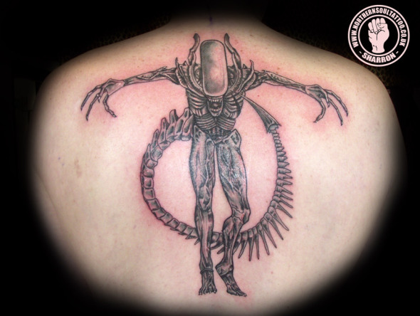 Cool Alien Tattoo Design