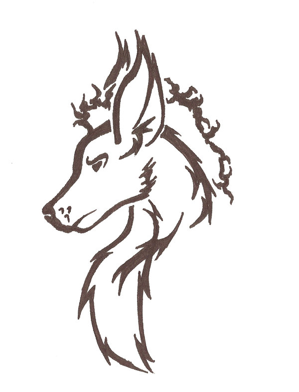 Hyena Head Tattoo Design by iStole