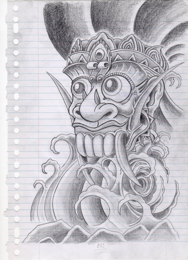 Indonesian Barong tattoo design by <a href=
