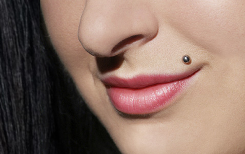 Monroe Piercing Closeup Image