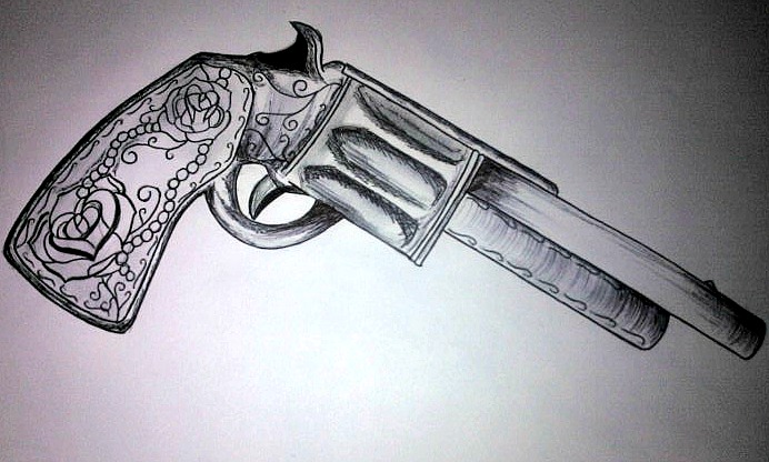 Pistol Tattoo Design by thatgirlalfiee