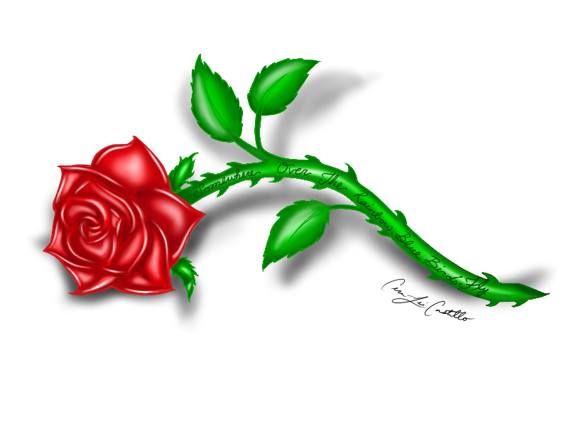 Red Rose Tattoo Design by Kingdom Hearts Ink