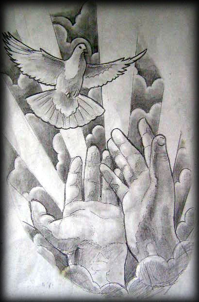 Religious Dove Tattoo Design