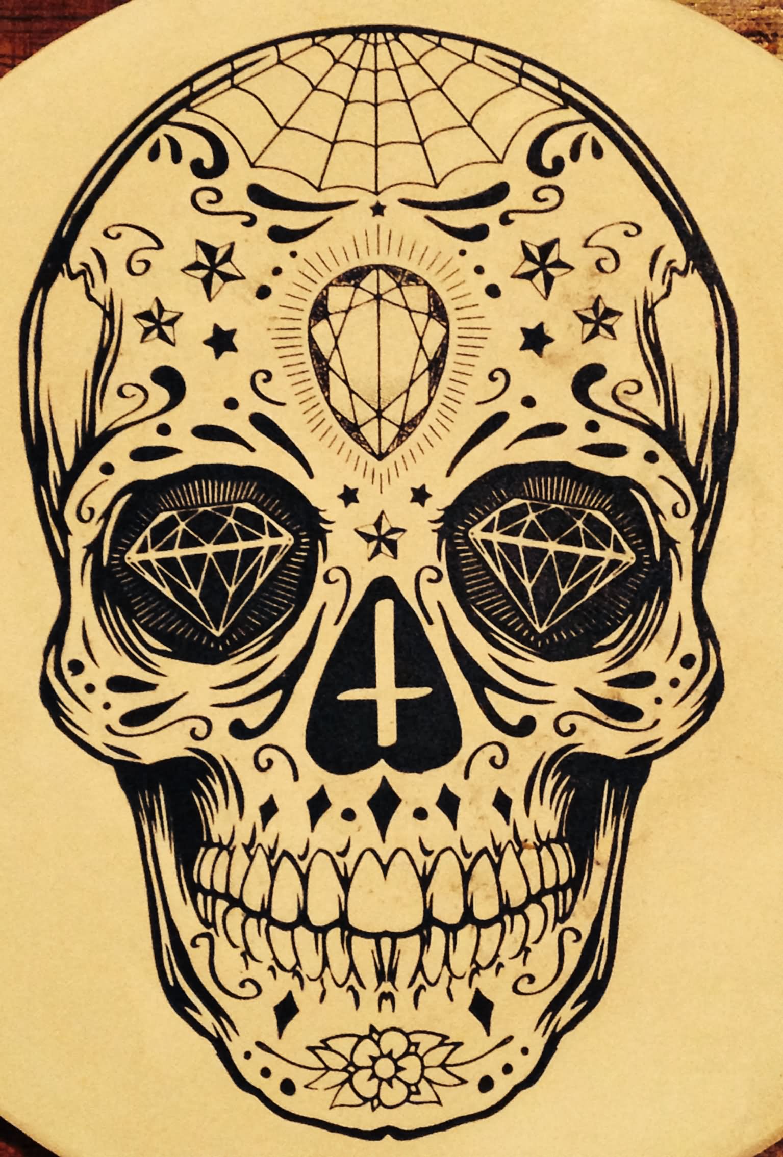Sugar Skull Tattoo Design Idea