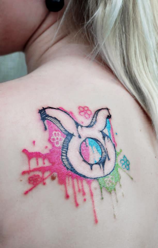 Watercolor Taurus Tattoo On Back by Jadroart