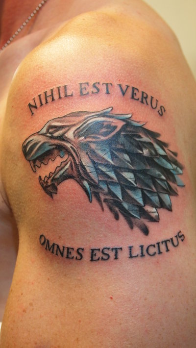 Wolf tattoo on shoulder by 13sprezece