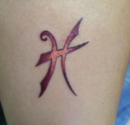 Zodiac Symbol Pisces Tattoo