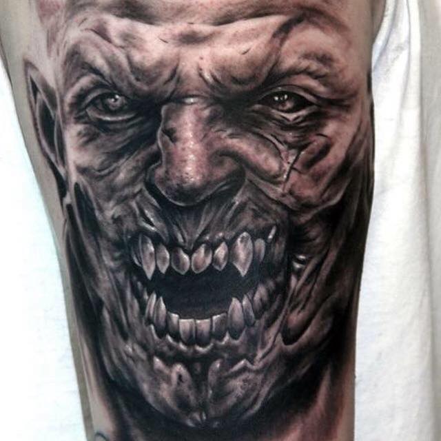 Dangerous Monster Tattoo by Tattoo Mini