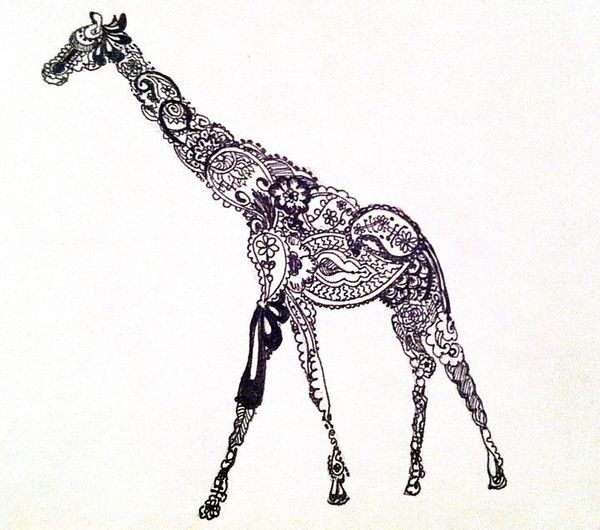 Paisley Giraffe Tattoo Design by Slagathor L. Locke Middleton