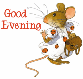 Animated Mouse Wishes You Good Evening