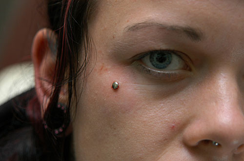 Anti Eyebrow Dermal Anchor Piercing For Girls