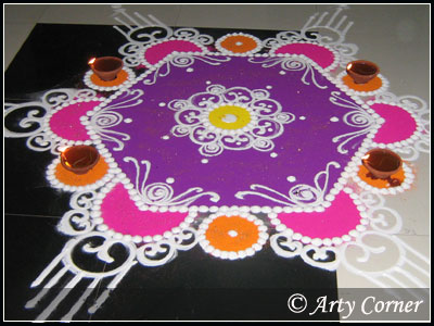 Awesome Rangoli Design For Diwali