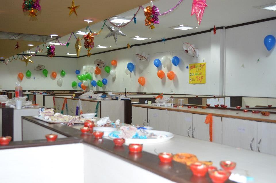 Balloons And Diyas Diwali Decoration Ideas For Offic
