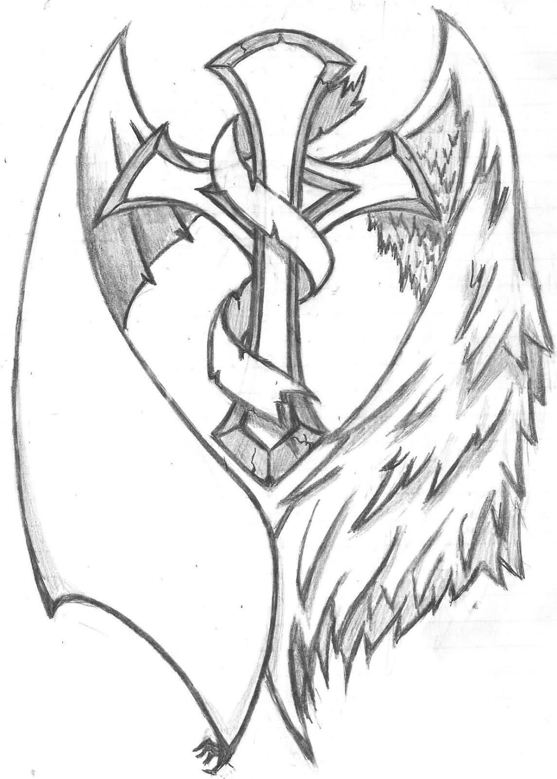 Black-And-Grey-Cross-With-Wings-Tattoo-Design-By-Streadwelljr.